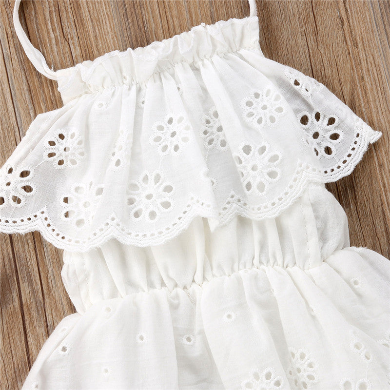 Cute Newborn Kids Baby Girl Infant Lace Romper Dress Jumpsuit Playsuit Clothes Outfits - ebowsos