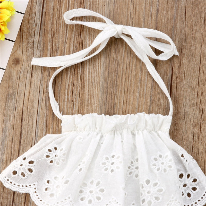 Cute Newborn Kids Baby Girl Infant Lace Romper Dress Jumpsuit Playsuit Clothes Outfits - ebowsos