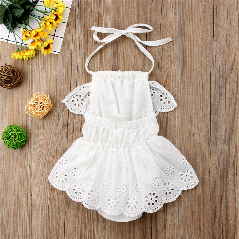 Cute Newborn Kids Baby Girl Infant Lace Romper Dress Jumpsuit Playsuit Clothes Outfits - ebowsos