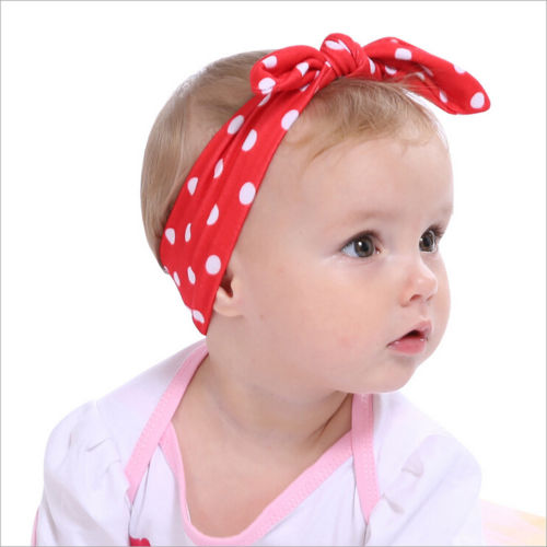 Cute Newborn Kids Baby Girls Bowknot Headband Hairband Headwear Turban Knot - ebowsos