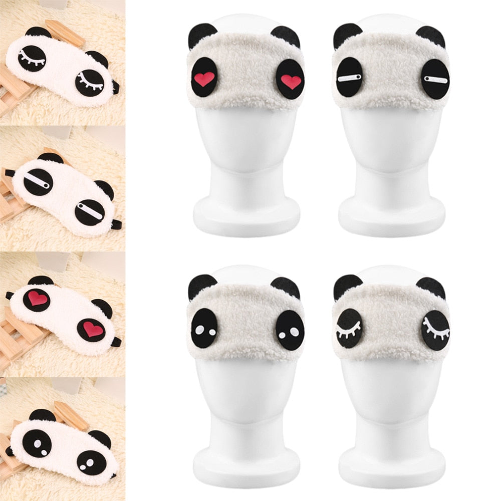 Cute Panda Sleeping Face Eye Mask Blindfold Eyeshade Traveling Sleep Eye Aid Drop Shipping Wholesale - ebowsos