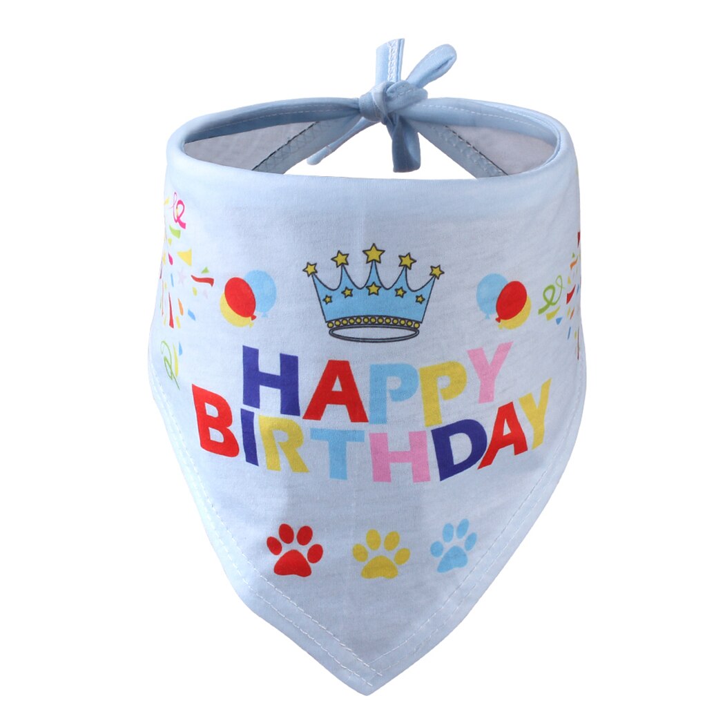 Cute Pet Birthday Party Dress Hat Saliva Towel Set Fashion Adjustable Pet Bandana Cone Hat Costume For Birthday Dropshipping-ebowsos