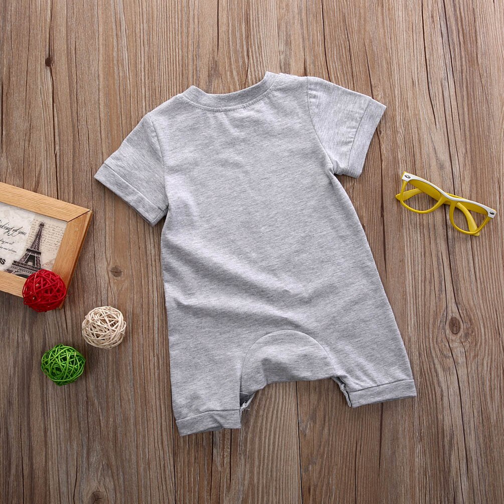 Cute Printed Short Sleeve Newborn Baby Boy Rompers Kids Jumpsuit Harem Short Pants Clothing - ebowsos