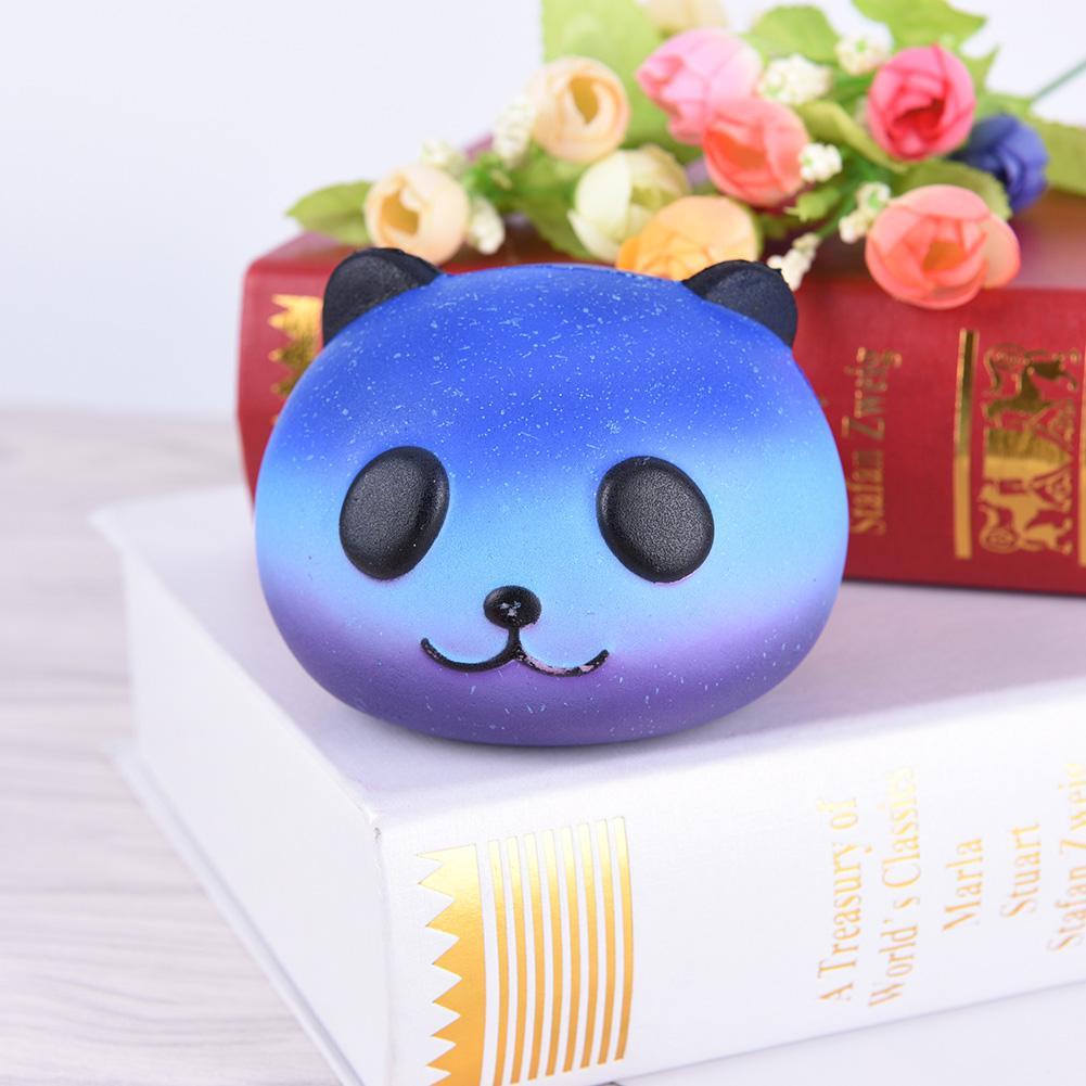 Cute Purple Night Panda Squeeze Mobile Phone Straps Animal Lovely PU Squeeze Funny Soft Simulation Slow Rising Anti Stress Gift-ebowsos