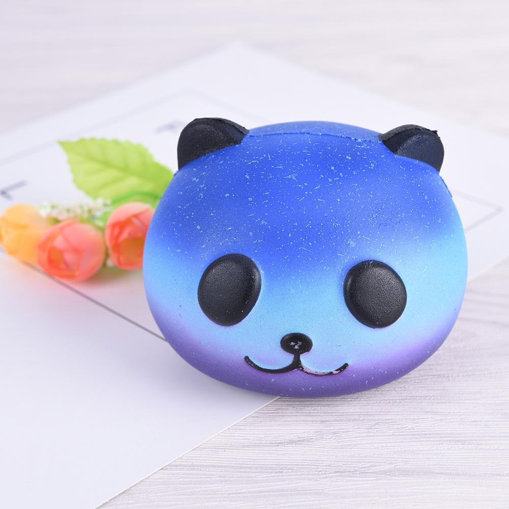 Cute Purple Night Panda Squeeze Mobile Phone Straps Animal Lovely PU Squeeze Funny Soft Simulation Slow Rising Anti Stress Gift-ebowsos
