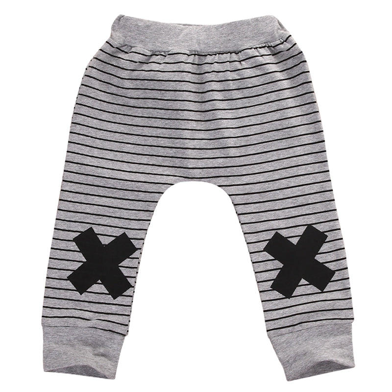 Cute Summer Children Clothing Striped Newborn Baby Boys Girls Bottoms Monster Harem Pants Leggings Trousers - ebowsos