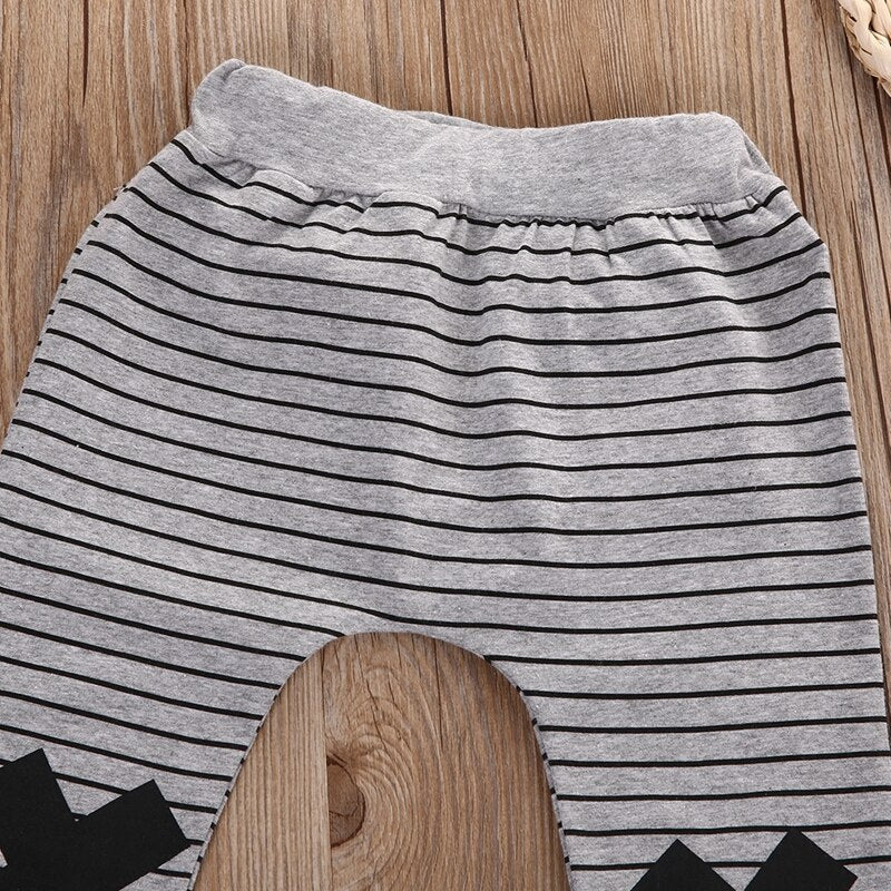 Cute Summer Children Clothing Striped Newborn Baby Boys Girls Bottoms Monster Harem Pants Leggings Trousers - ebowsos