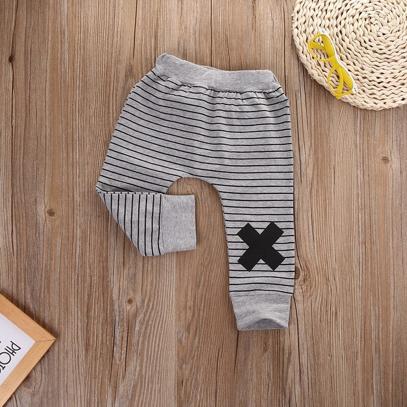 Cute Summer Children Clothing Striped Newborn Baby Boys Girls Bottoms Monster Harem Pants Leggings Trousers - ebowsos