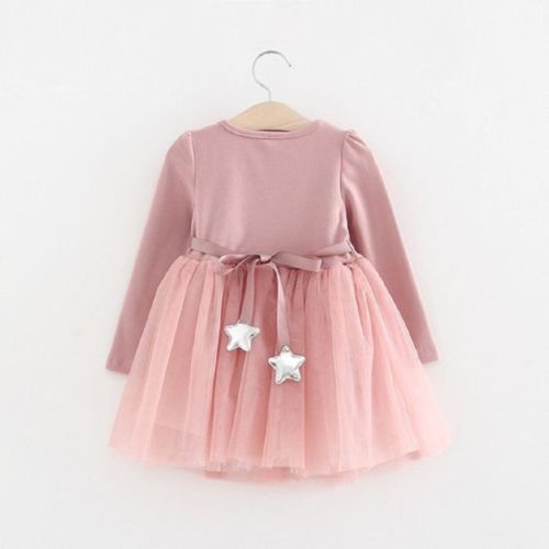 Cute Toddler Infant Baby Girls Long Sleeves Party Dress Tutu Lace Dresses Outfit - ebowsos