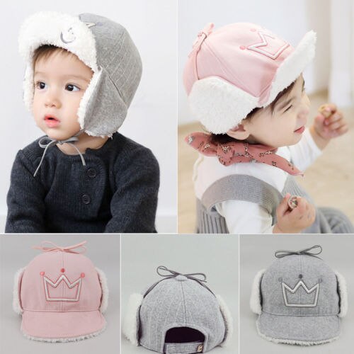 Cute Toddler Kids Girl&Boy Baby Infant Winter Warm Crochet Knit Hat Beanie Cap - ebowsos