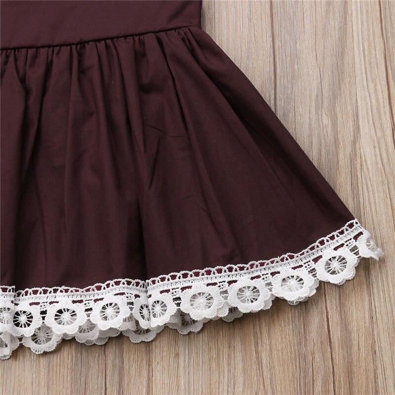 Cute Toddler Kids dresses Baby Girl Lace Sleeve Floral Party Dress Sundress Clothes - ebowsos