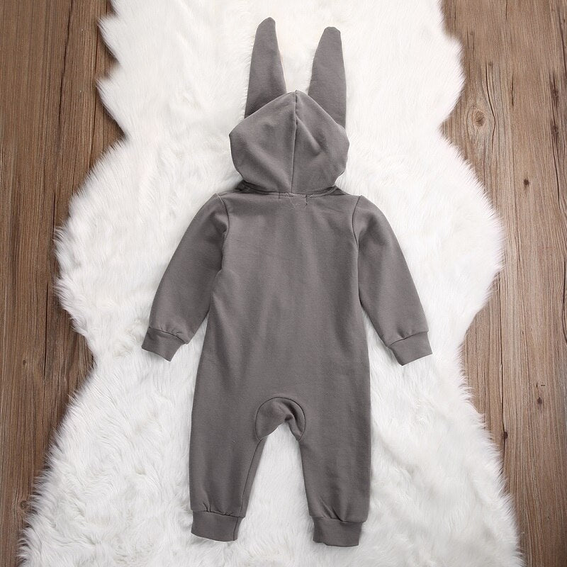 Cute Winter Newborn Baby Girl Boy Rabbit 3D Ear Romper Jumpsuit  Outfits Clothes - ebowsos