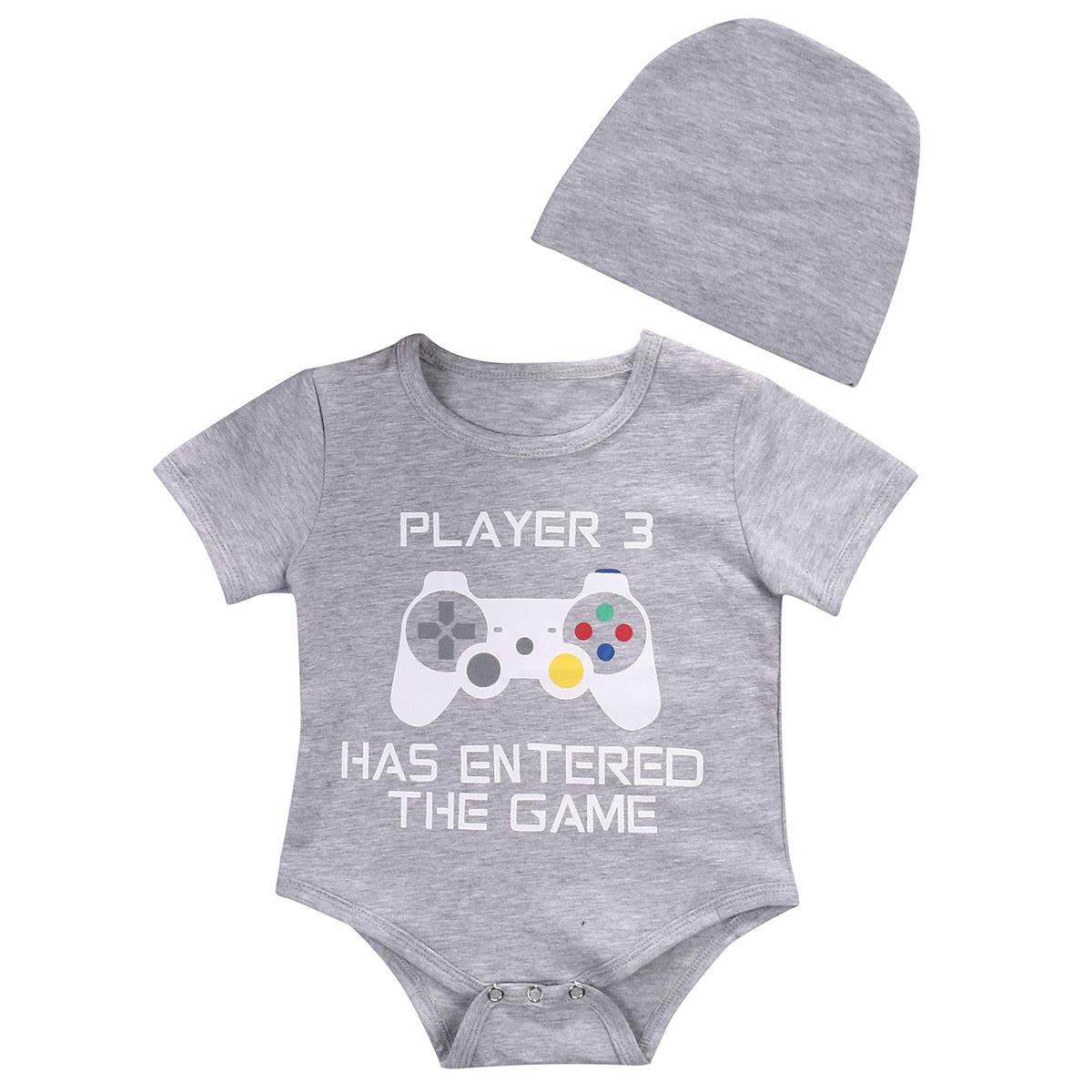 Cute  paly game Cute Infant Newborn Baby Boy Girl Hat Bodysuit Jumpsuit Clothes Outfits - ebowsos