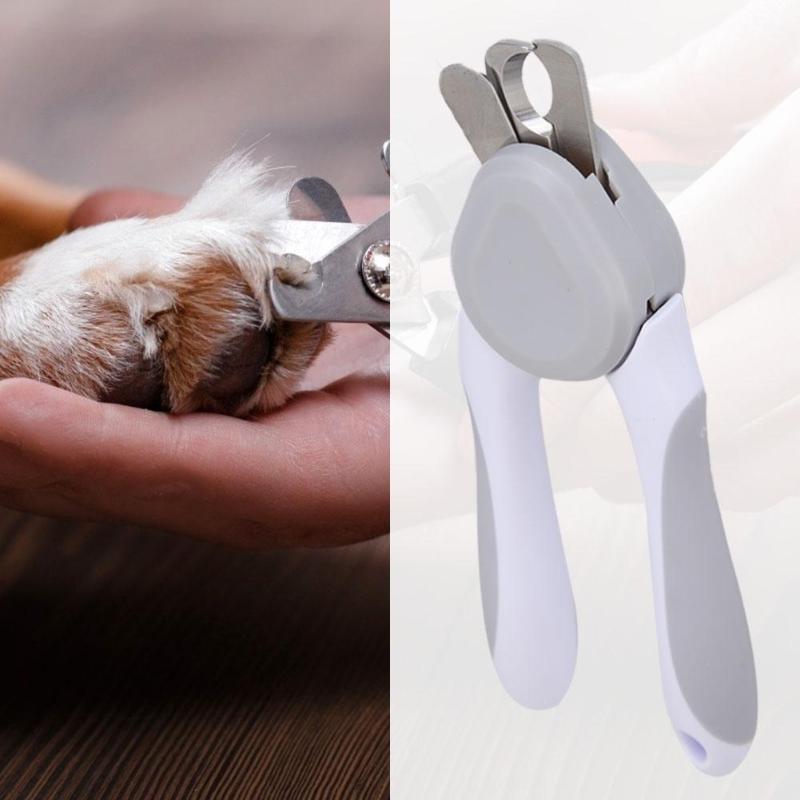 Cutter Claw Pet Nail Scissor Toe Clipper Pet Dog Cat Ergonomic Insurance Button Design Paw Grooming Tool Trimmer 18*6cm - ebowsos