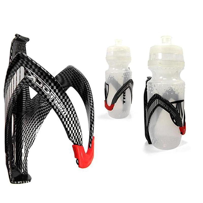 Cycle Water Bottle Holder Bicycle Bike V Shape Water Bottle Holder Carbon Fiber Cycling Drink Water Bottle Holder Rack Cage-ebowsos