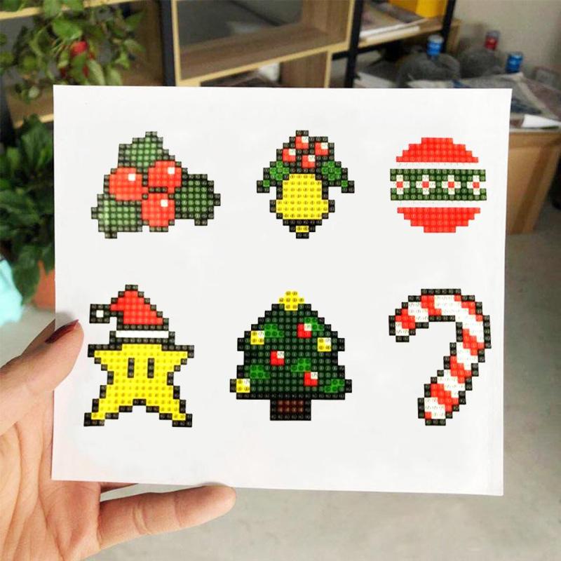 DIY Christmas Kids Round Diamond Stickers Full Drill Diamond Painting Kits - ebowsos