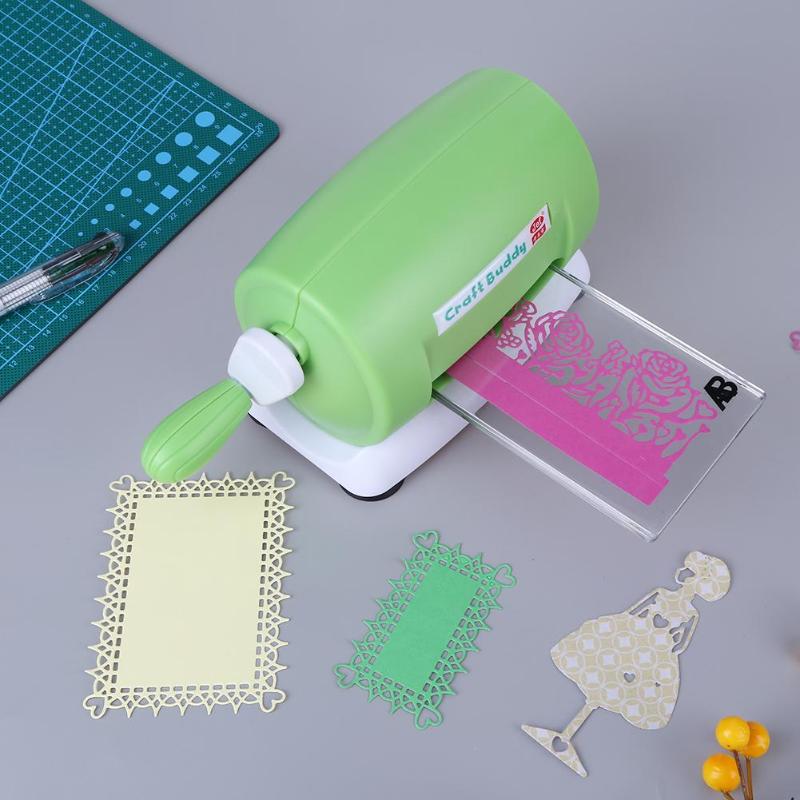 DIY Dies Cutting Embossing Machine Scrapbooking Dies Cutter Paper Card Die-Cut Machine Home Embossing Dies Tool Pink Purple - ebowsos