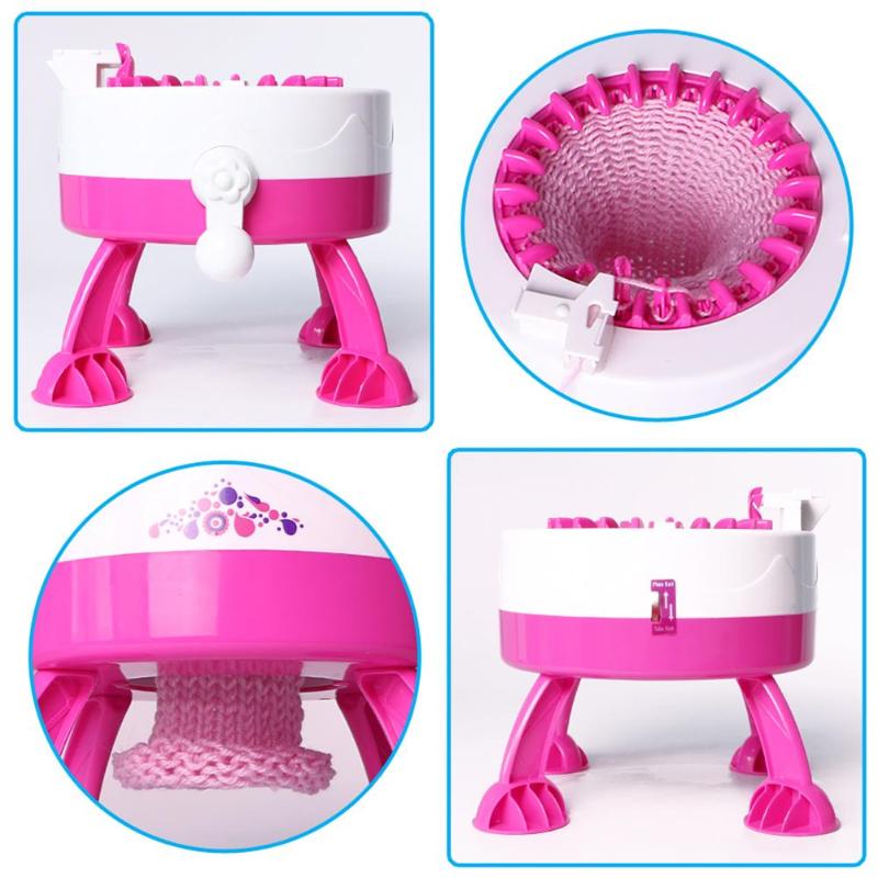 DIY Hand Knitting Machine Weaving Loom for Scarf Hat Kids Pretend Play Toys - ebowsos