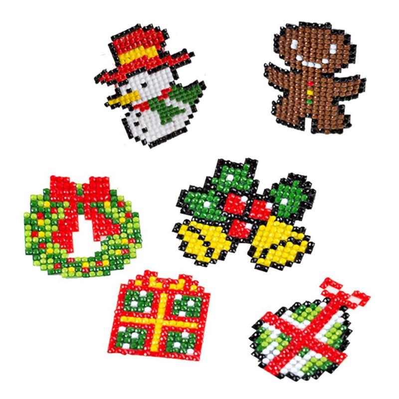 DIY Kids Round Diamond Christmas Stickers Full Drill Diamond Painting Kits - ebowsos