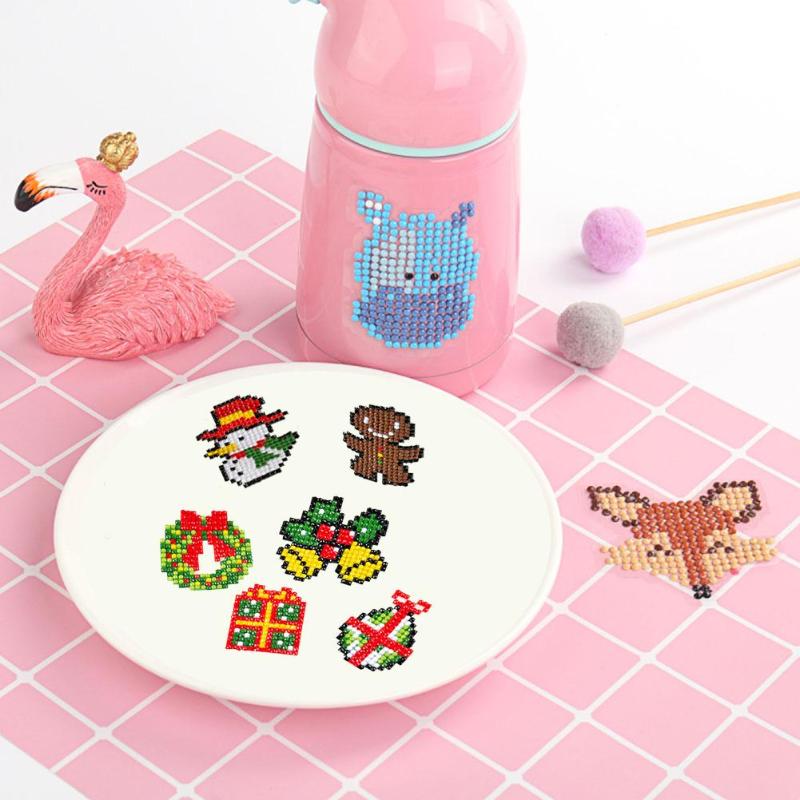 DIY Kids Round Diamond Christmas Stickers Full Drill Diamond Painting Kits - ebowsos