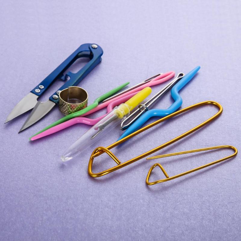 DIY Knitting Tools Crochet Yarn Hook Stitch Weave Accessories Supplies Case - ebowsos