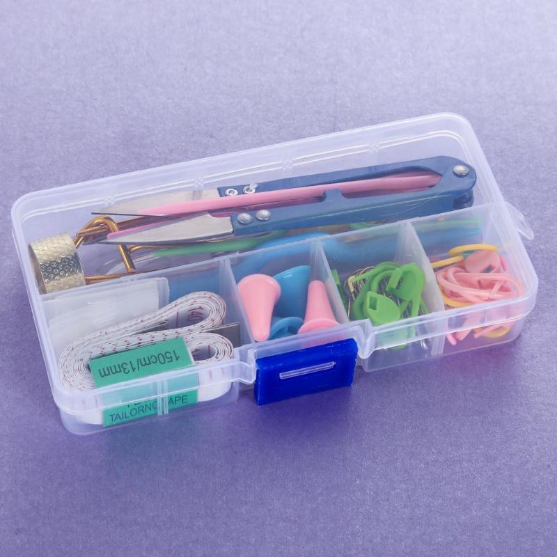 DIY Knitting Tools Crochet Yarn Hook Stitch Weave Accessories Supplies Case - ebowsos