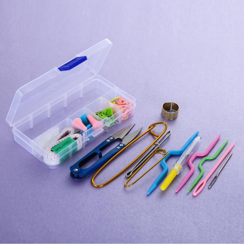 DIY Knitting Tools Crochet Yarn Hook Stitch Weave Accessories Supplies Case - ebowsos