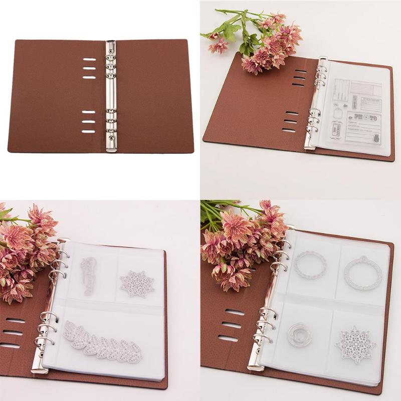 DIY Scrapbooking Cutting Dies Stencil Synthetic Leather Storage Book Case - ebowsos