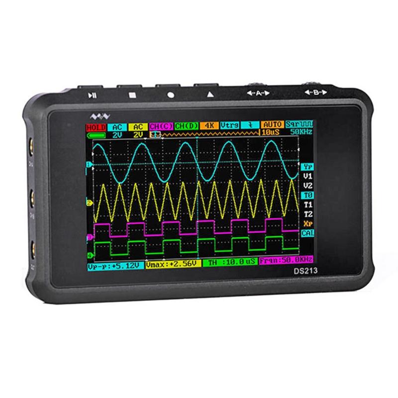 DS213 MINI DSO 4 Channel 100MS/S DSO213 Nano Quad Digital Oscilloscope Kit for General-purpose Electronic Engineering Task - ebowsos