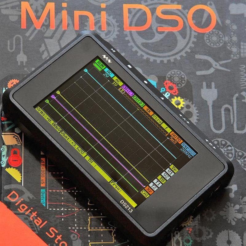 DS213 MINI DSO 4 Channel 100MS/S DSO213 Nano Quad Digital Oscilloscope Kit for General-purpose Electronic Engineering Task - ebowsos