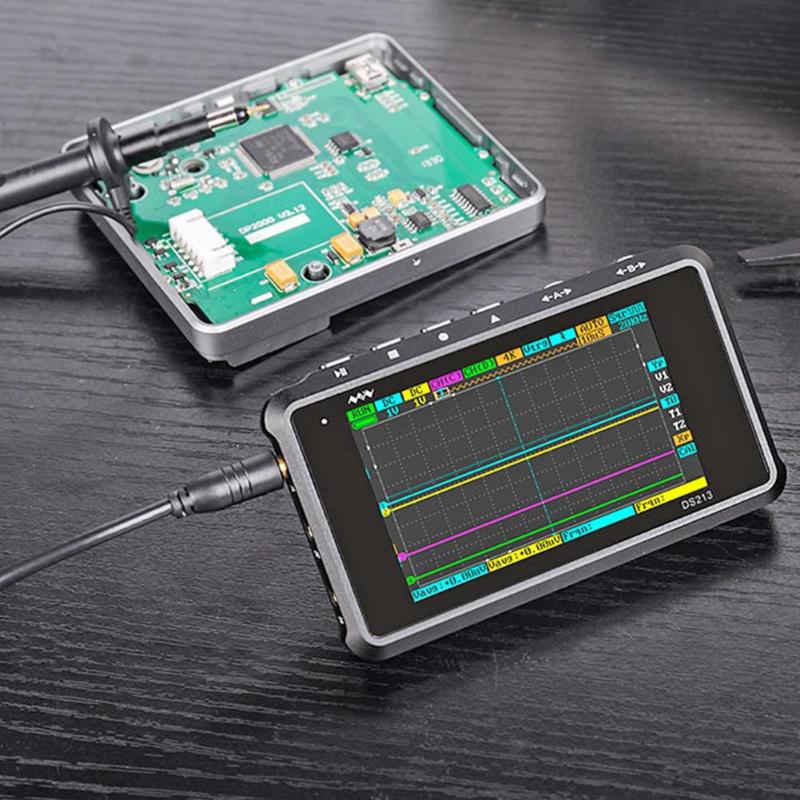 DS213 MINI DSO 4 Channel 100MS/S DSO213 Nano Quad Digital Oscilloscope Kit for General-purpose Electronic Engineering Task - ebowsos