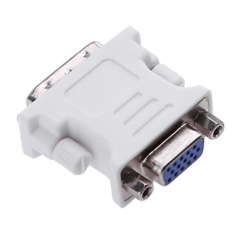 DVI-I 24+5 Pin DVI Male to VGA 15 Pin Female Video Converter Adapter Connector for PC HDTV Computer Monitor LCD TV - ebowsos