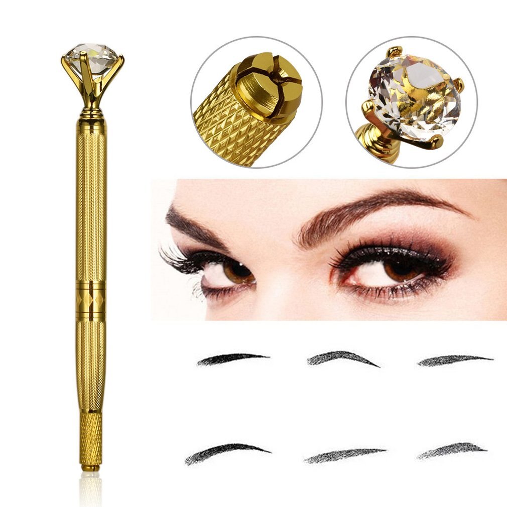 Diamond Embroidered Manual Eyebrow Pencil Microblading Tattoo Machine Permanent Eyebrow Pencil Embroidery Manual Pen - ebowsos