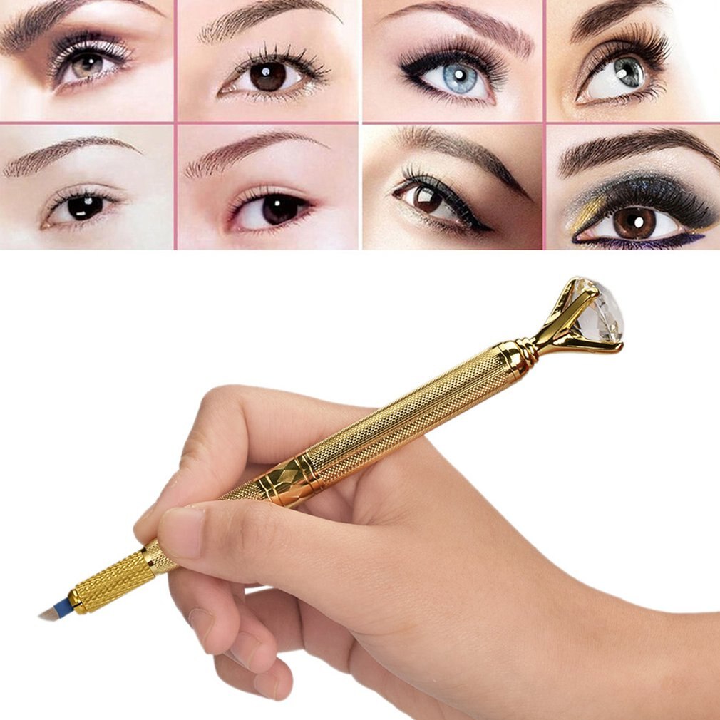 Diamond Embroidered Manual Eyebrow Pencil Microblading Tattoo Machine Permanent Eyebrow Pencil Embroidery Manual Pen - ebowsos