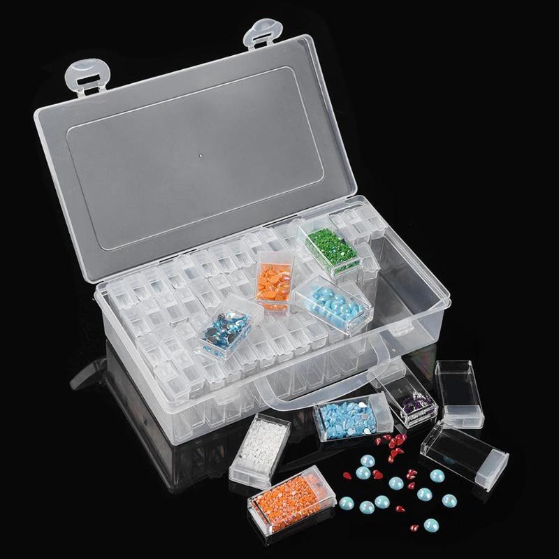 Diamond Painting Accessories Container Box DIY Diamant Embroidery Mosaic Tools Bead Transparent Plastic Drill Storage - ebowsos