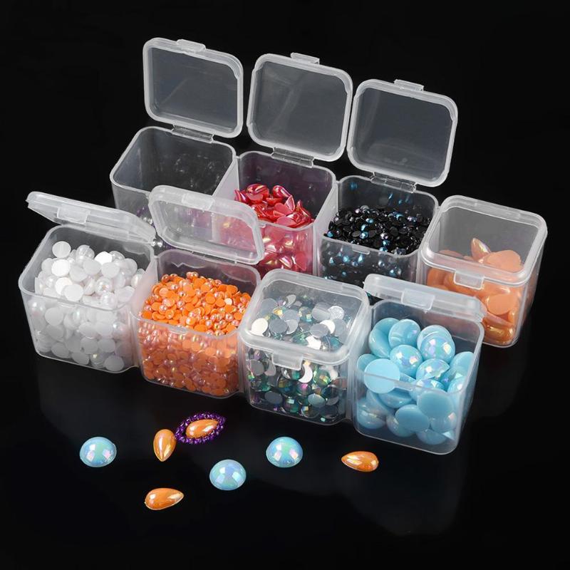 Diamond Painting Accessories Container Box DIY Diamant Embroidery Mosaic Tools Bead Transparent Plastic Drill Storage - ebowsos