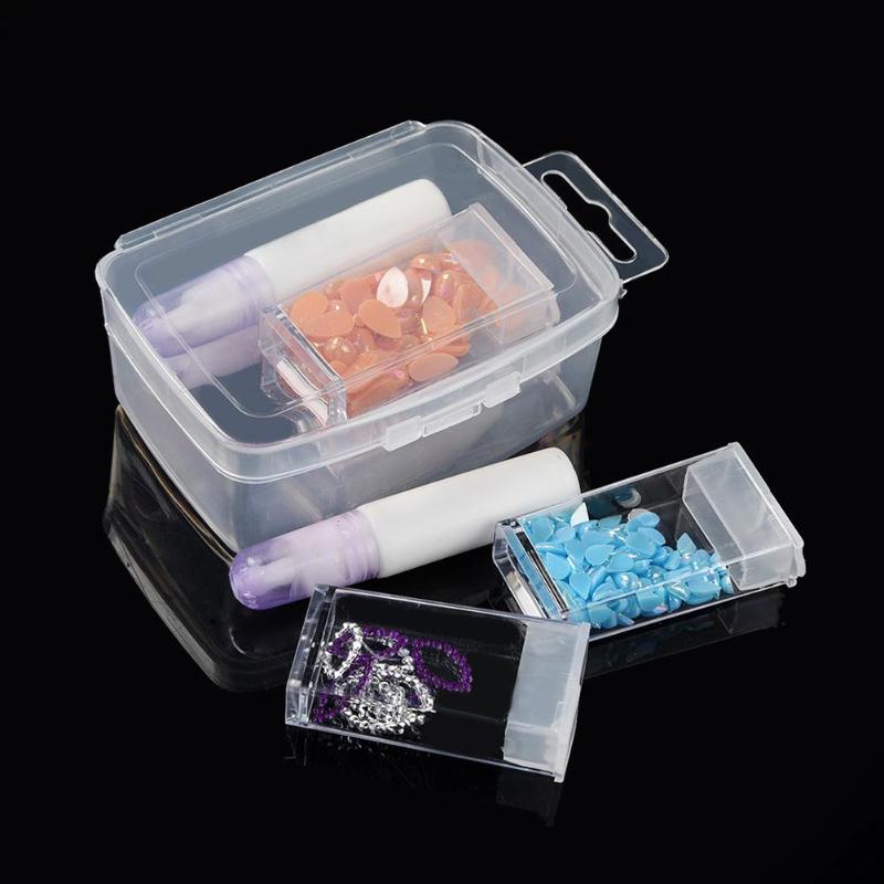 Diamond Painting Accessories Container Box DIY Diamant Embroidery Mosaic Tools Bead Transparent Plastic Drill Storage - ebowsos