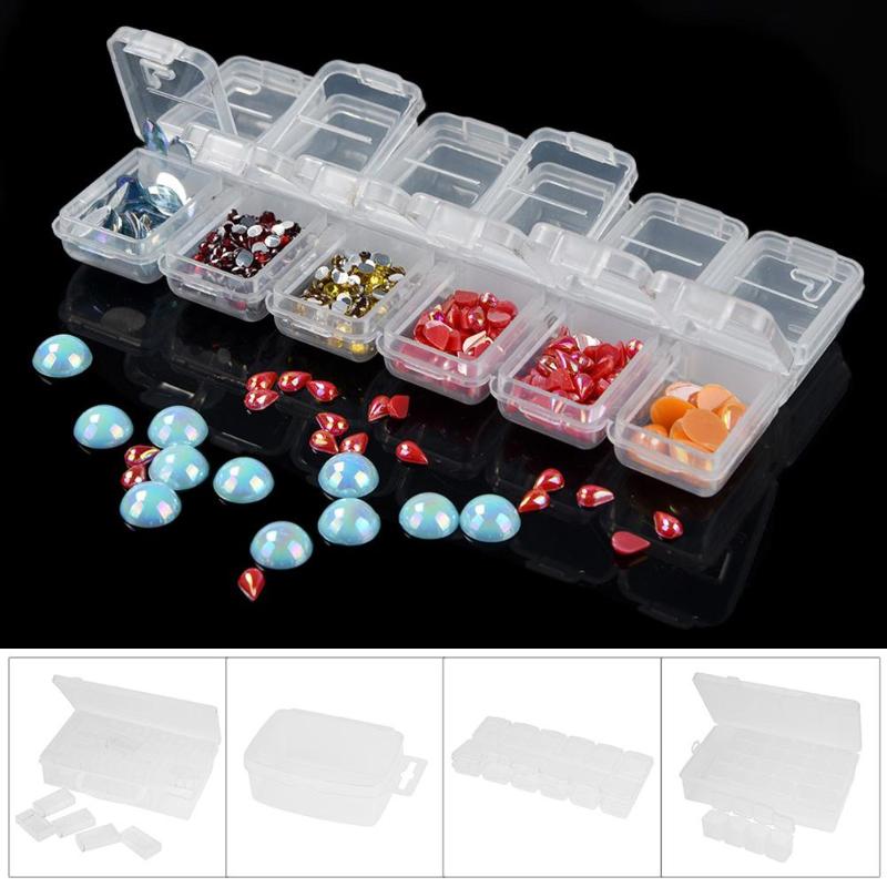 Diamond Painting Accessories Container Box DIY Diamant Embroidery Mosaic Tools Bead Transparent Plastic Drill Storage - ebowsos