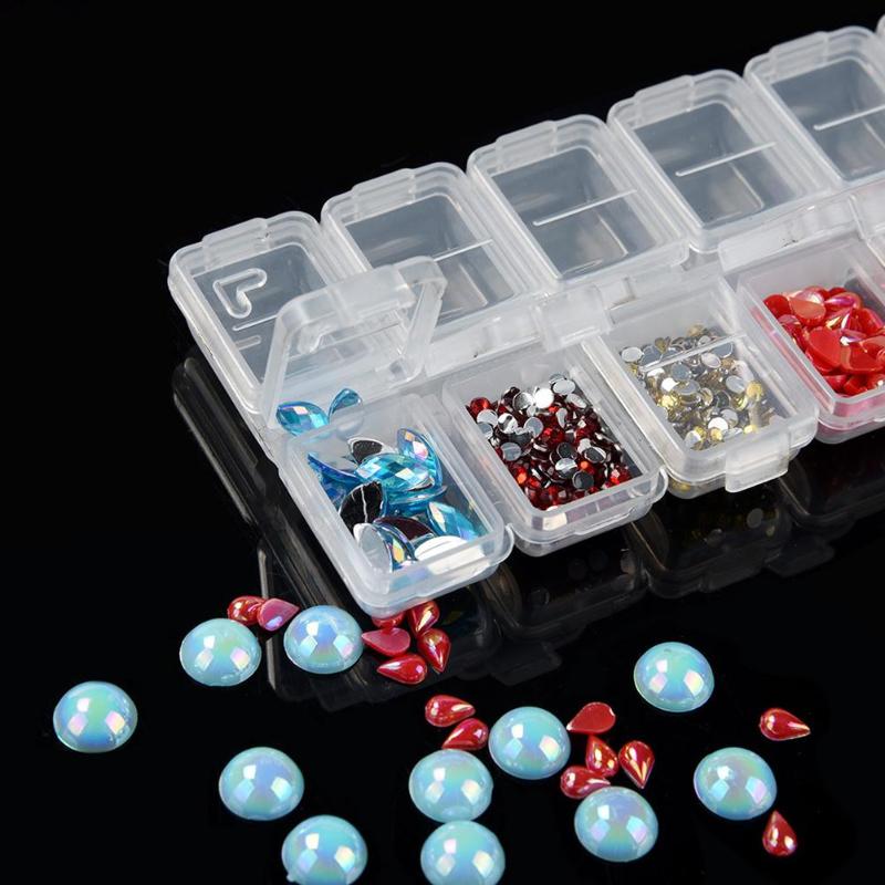 Diamond Painting Accessories Container Box DIY Diamant Embroidery Mosaic Tools Bead Transparent Plastic Drill Storage - ebowsos