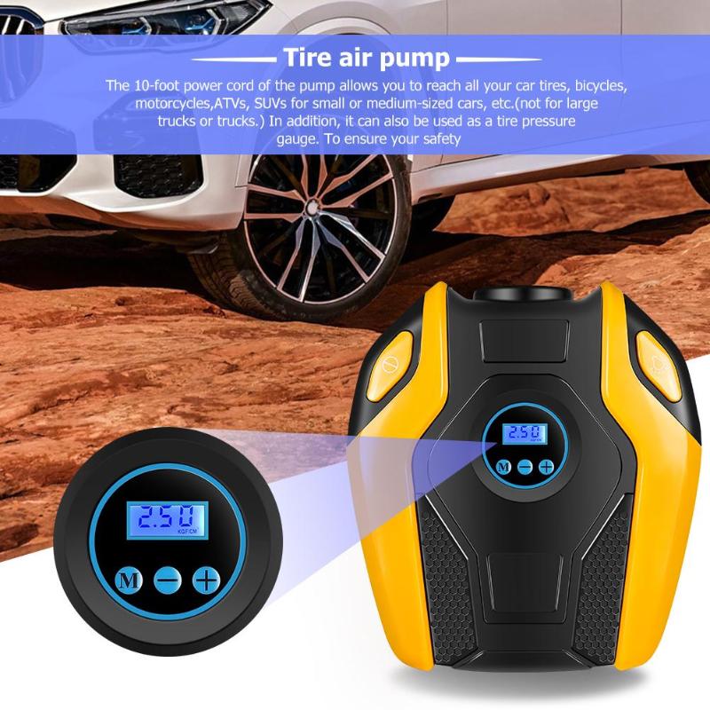 Digital Display Portable 12V Car Electric Air Compressor 150PSI Tire Inflator Pump Auto Tire Air Compressor with Tyre Pressure - ebowsos
