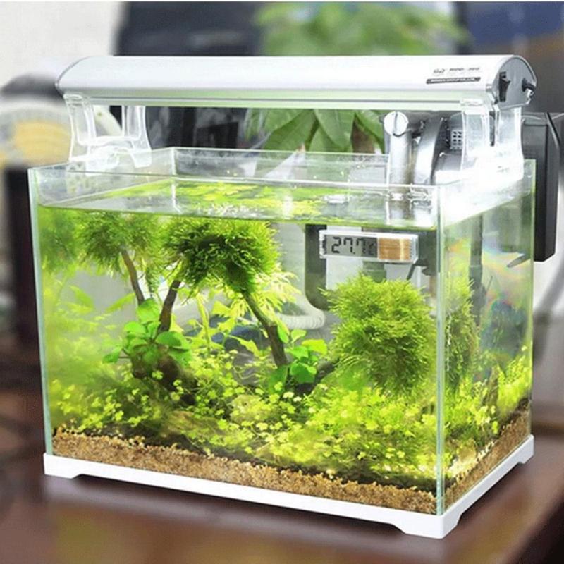 Digital LCD Aquarium Thermometer 3D Perspective Effect Simple and Elegant Electronic Fish Tank Indoor Temperature Meter - ebowsos