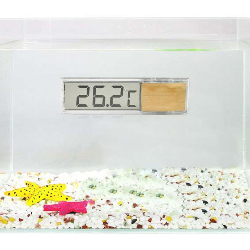 Digital LCD Aquarium Thermometer 3D Perspective Effect Simple and Elegant Electronic Fish Tank Indoor Temperature Meter - ebowsos