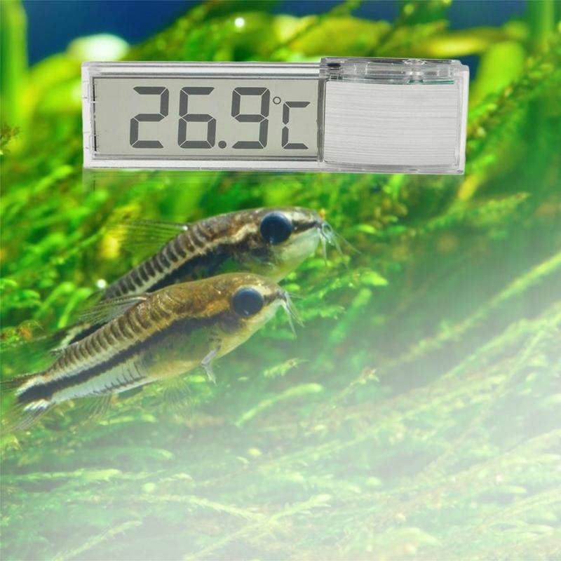 Digital LCD Aquarium Thermometer 3D Perspective Effect Simple and Elegant Electronic Fish Tank Indoor Temperature Meter - ebowsos