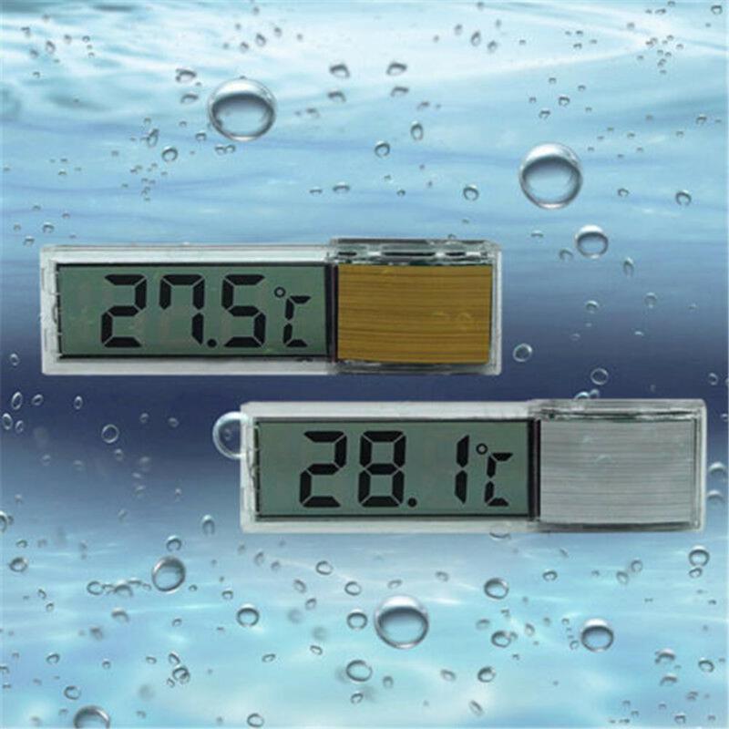 Digital LCD Aquarium Thermometer 3D Perspective Effect Simple and Elegant Electronic Fish Tank Indoor Temperature Meter - ebowsos