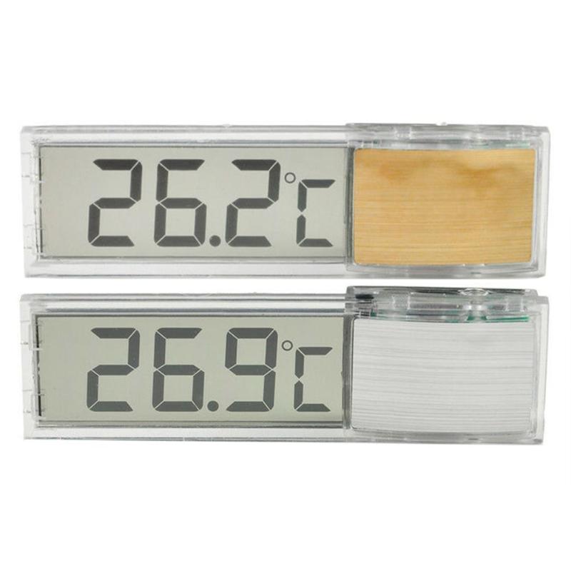 Digital LCD Aquarium Thermometer 3D Perspective Effect Simple and Elegant Electronic Fish Tank Indoor Temperature Meter - ebowsos