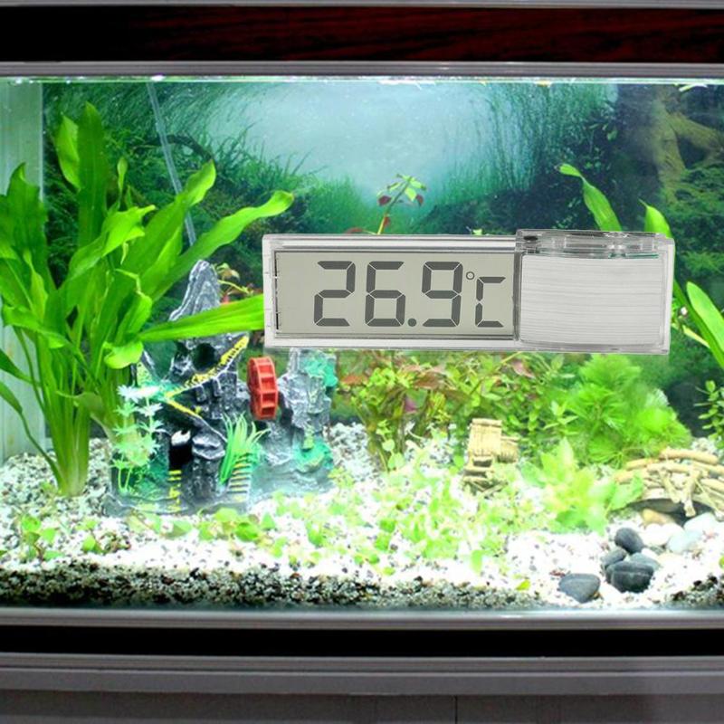 Digital LCD Aquarium Thermometer 3D Perspective Effect Simple and Elegant Electronic Fish Tank Indoor Temperature Meter - ebowsos