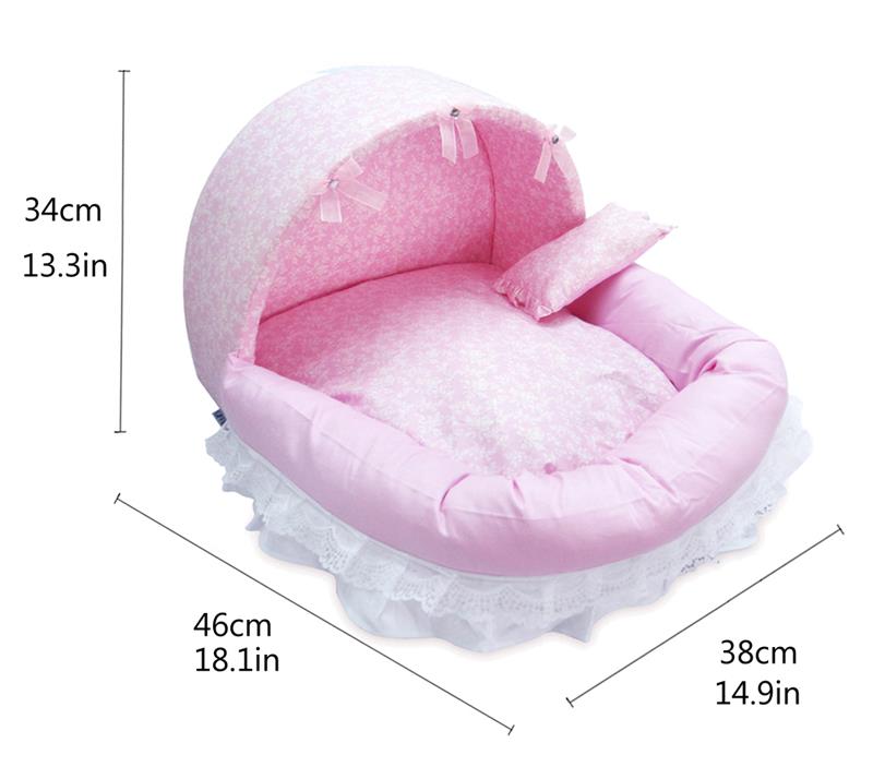 Dog Bed Lace Princess Pet Dog House Crate Cat Puppy House Dream Nest Pet Kennel Sofa Dog Nest Soft Pet Supplies-ebowsos