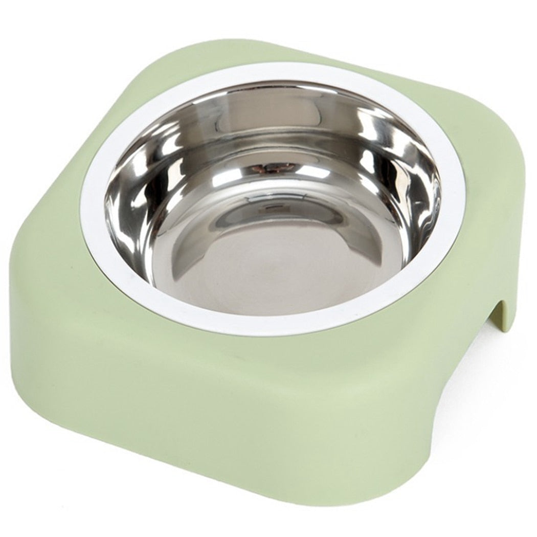 Dog Bowl Travel Pet Dry Food Bowls For Cats Dogs Pink Dog Bowls Outdoor Drinking Water Pet Dog Stainless Steel Cat Food Dish-ebowsos