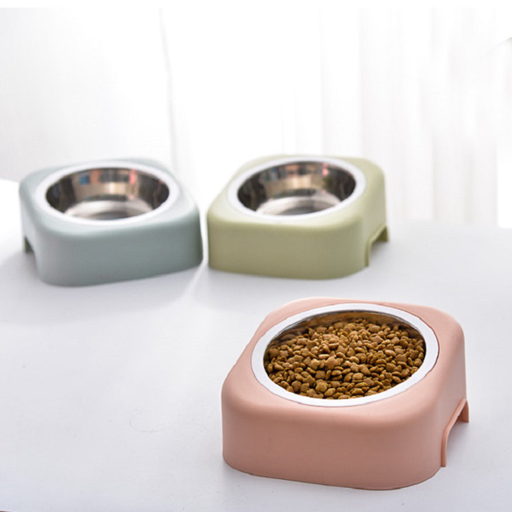 Dog Bowl Travel Pet Dry Food Bowls For Cats Dogs Pink Dog Bowls Outdoor Drinking Water Pet Dog Stainless Steel Cat Food Dish-ebowsos