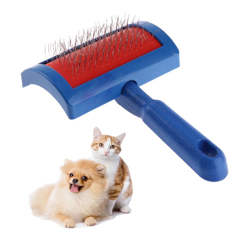 Dog Brush Pet Dog Comb Long Hair Brush Plastic Handle Puppy Cat Dog Massage Bath Brush Multifunction Pet Grooming Tools - ebowsos